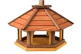 Vogelhaus wetterfest aus Holz, vogelfutterhaus, Futterhaus, Futterstation für Wildvögel, Vogelfutterhaus zum Stellen für den Garten, Balk