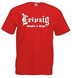 World-of-Shirt Herren T-Shirt Leipzig Ultras kämpfen und Siegen rot Weiss|rot-S