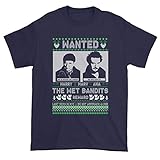 Zoko Apparel Wanted The Wet Bandits Ugly Christmas Unisex Shirt, Unisex Marineblau, XL