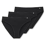 Schiesser Damen Tai (3er Pack) Schlüpfer, Schwarz, 46