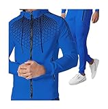 Banbry Herren Trainingsanzug Jogginganzug Sportanzug Männer Freizeit Kapuzenjacke Sweatjacke Basic Reißverschluss Hoodie Sweatshirt mit Kapuze + Sporthose Jogging Anzug