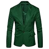 QWERD Herren Sakko Leinenstruktur Slim Fit Männer Blazer Modern Freizeit Leichte Jackett Sakko Herren Slim Fit Sportlich Anzugjacke Herren Blazer für Business Hochzeit Freizeit M-3XL