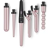 Lockenstab 6 in 1 Set LCD 80°C - 230°C Einstellbare Temperatur Keramik mit verschiedenen Durchmessern 09-32
