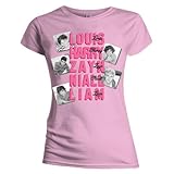 Collectors Mine Damen T-Shirt One Direction-Names Pink, Gr. 46 (S), Pink (Pink)