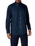 Fruite of the Loom Herren Langarm Oxford Hemd, vers.Farben 3XL,Navy B