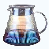 Oshhni Kaffeekaraffe aus Glas, Kaffeefilter, Kaffeetropffilterkanne, Wasserkocher, Kaffeeutensilien, Kaffeekannen, Übergießkaffeemaschine, Übergießkaraffe - Buntes L