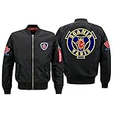 YJJGZJR Herren SCA-Nia 3D-Druckjacke Unisex-Cardigan-Reißverschluss-Luftwaffenjacke Plus Samtflut-Marken-Baseball-Uniform-Bomberjacke Leder Jacke/A/S