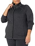 Amazon Essentials Übergröße, Brushed Tech Stretch Full Zip Jacke pullover-sweaters, Black Spacedye, 3X