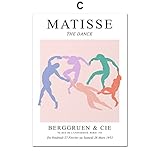 Matisse abstrakte Pflanze floral nackte Frau Wandkunst, Poster und Drucke im nordischen Stil, rahmenloses Leinwandbild A9 50x70