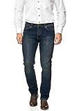 BARBONS Herren Jeans - Bügelleicht - Regular-Fit Stretch - Business Freizeit - Hochwertige Jeans-Hose 01-Navy 38W / 34L