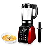 Amaste 1200W heiss und kalt Standmixer Smoothie Maker, 1.8L Glasbehälter Smoothie Blender, 9 vorprogrammierten Einstellungen, mit 8 Klingen Mixer, Perfekt für Smoothies, Suppe, Mahlen, 40000U/Min,