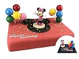 Tortendekoration Kindergeburtstag | Cake Company Tortendekoration Minnie Maus mit Luftballons und Zuckerstreusel | Kuchen und Torten schnell und einfach dek