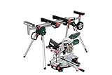 Metabo Kappsäge KGS 216 M Set (690966000) Karton; mit Maschinenständer KSU 251, Abmessungen: 760 x 475 x 340 mm, Auflagefläche: 345 x 730 mm, Max. Schnittbreite 90°/45°: 305 / 205