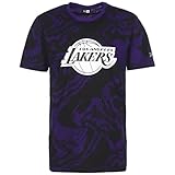 New Era NBA Los Angeles Lakers Oil Slick AOP T-Shirt Herren blau/weiß, L