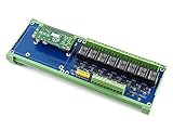 Waveshare Raspberry Pi 8-ch Relays Expansion Board Control High Voltage Products Standard Rail Mount Bottom C