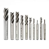 Zylinderschaft Schaftfräser 4 Rillen 2-12 mm Bohraufsätze Cutter Metall Fräser Bohrer Sets 10 stücke für Aluminium Stahl Titan H