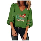 Weihnachten dünner Pullover Damen weihnachtspulli Harry Potter Lange Oberteile Damen für Leggings weißes Hemd Damen sexy Sweater Damen Oversized leinenbluse Damen Kurzarm Langarmshirt Damen g