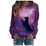 Damen T-Shirt Top Kurzarm/Langarm Bluse Tunika Shirts Oberteile Rüschen Casual Lose Übergröße Tuniken Tops Für Frauen Streetwear Sport Vintage Pullover Blusen Tuniken Shirt Geteilter Badeanzug