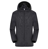 Lomelomme Herren Regenjacke Wasserdicht Atmungsaktiv Übergangsjacke Männer Regenmantel Outdoor Sonnenschutz Jack
