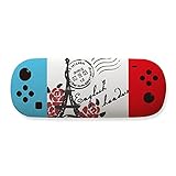 Brillenetui mit Eiffelturm-Rosen, Frankreich, Paris, Briefmarken-Stil, Aufbewahrungsbox für kreatives Sp