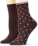 Tommy Hilfiger Womens Folk Dot Women's Short Sock, Brown, 35/38