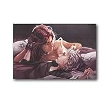 BDTSRT Kein Rahmen 60X90cm Leinwanddrucke Kunst Anime Die Geschichte von Zwei schönen M