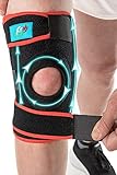FitFitaly Orthopädische Kniebandage für Patella, Meniskus und Bänder - Verstellbarer Knieschutz für Sport (L - Large)