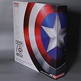 PRETAY Hasbro Marvel Legends Series Captain America Shield,Film 75Th Anniversary Collector Edition Luftfahrtlegierung 1 Zu 1 Amerika Herren Requisiten Cosplay-Schild Avengers 4 Toy