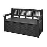 Gartenbank 2-Sitzer Aufbewahrung Kissenbox Gartenmöbel 130x60x85