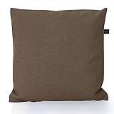 LILENO HOME Outdoor Kissen - Kissenbezug 60x60 cm [Taupe] - 1er Set Kissenhülle [mit Füllkissen] - wasserabweisender Kissenbezug mit Reißverschluss - Lounge Kissenbezug