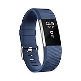 Fitbit Charge 2 Unisex Armband Zur Herzfrequenz Und Fitnessaufzeichnung, blau, S, FB407SBUS-EU