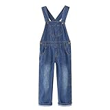 Grandwish Kinder Jungen Jeans Latzhose für Mädchen Gr.98 (Etikettengröße:3)