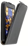 mumbi Echt Leder Flip Case kompatibel mit Nokia Lumia 630 / 635 Hülle Leder Tasche Case Wallet, schw