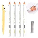 Wasserfester Augenbrauenstift, Tattoo, Make-up und Microblading-Zubehör-Set, permanente Augenbrauenliner, wasserdichte Augenbrauenstifte, zum Abziehen – Augenbrauenstift-Set zum Markieren (4 Weiß)