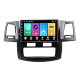 JJGG Android Autoradio Stereo Head Unit Mit 9 Zoll Touchscreen GPS Navigation Für Toyota Fortuner Hilux 2004-2014 Unterstützt SWC/USB/WiFi/Bluetooth/FM/Audio/DAB+/OBD||/Carplay