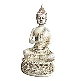 Generic Buddha Statue, Ornamente Sitzen Buddha Modell Figurine Orientalischen Buddhismus Handwerk Kunstwerk Kollektion für Home Office Tischplatte Dekoration - Weiß