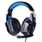 Zwbfu G2000 Über Ohr Gaming Kopfhörer Headset Ohrhörer Stirnband mit Mikrofon Stereo Bass LED Lampe für PC Sp