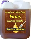 Hoyo Technology GmbH Leinöl Firnis 5 Liter Lausitzer Leinölfirnis für Holzschutz dreifach gek