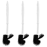 My-goodbuy24 3er Set WC Bürste Bürstenkopf aus Silikon Bürstengarnitur ersatz Toilettenbürste Klobürste Bad Badezimmer schw