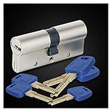 GSJNHY Schließzylinder,zylinderschloss Universal Kupfer-Schloss-Kernzylinder-Sicherheitstür-Gatter-Indoor-Verriegelungskern 60-95mm 30 / 30mm-30 / 65mm (Color : 95(30knob 65MM))