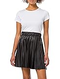ONLY Damen ONLANINA Coated Skirt JRS Rock, Black, M