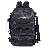 UBORSE Taktischer Bundeswehr Rucksack Militär Rucksack Molle Angeltasche Armee Rucksack Wasserdicht Multifunktional Daypack für Angeln Wandern Jagd Trekking R
