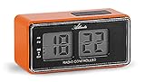 Atlanta Digitalwecker LCD Funkwecker Snooze Licht Retro Design Orange Lautlos Ohne Ticken - 1881-12