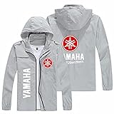 LINLIM Winddichte Herren Jacke Hoodie für Yamaha Print Zip Jacken Lässiges Sweatshirt Langarm Mantel Tops mit Abnehmbarer Kapuze-G||S
