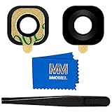 MMOBIEL Linse von Back Kamera Ersatz kompatibel mit Samsung Galaxy S6 G920 /S6 Edge G925 (Schwarz) mit Pinzette und T