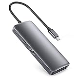 USB C Adapter Hub 11 in 1 MacBook Adapter mit 100W PD,Dual 4K 60HZ RJ45 Gigabit Ethernet,HDMI,TF/SD Kartenleser,3.5mm Audio/Mic für MacBook,Mac Pro Mini,Surface Pro,XPS,PC,Flash Drive,Mobile HDD