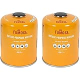 FUMOSA Gaskartuschen Set für Weber Q100/1000-Serien, Performer & Go Anywhere, Ventilkartusche je 450g Anzahl 2