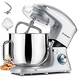 SVEWT Küchenmaschine Knetmaschine, Teigmaschine 6 Geschwindigkeit 8L 1500W Knetmaschine mit Knethaken, Schneebesen, Rührbesen, Rührschüssel, Küchenmaschinen Kitchen Zum Backen, SpKü