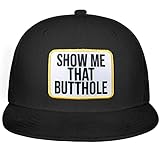 LGBTQ Rainbow Show Me That Butthole Trucker Hut für Männer Frauen Flat Bill Cap - - Einheitsgröß