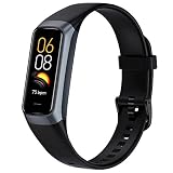 Smartwatch,1.10' AMOLED Display Fitness Tracker mit Pulsmesser/Oximeter,3ATM Wasserdichtes Fitness Armband mit Schrittzähler und 25 Sportmodi,Fitnessuhr mit Schlafüberwachung für Damen/H